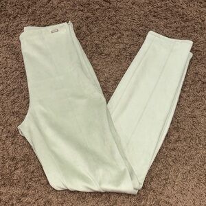 Guess Mint Green Suede Straight Leg Pants